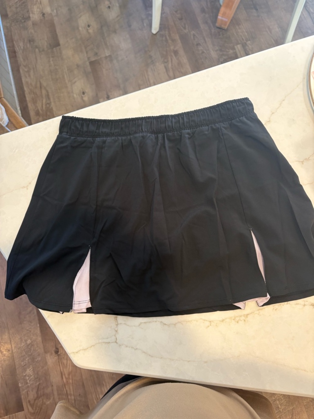 Sincerely Jules Black Skort with Pink Inner Panels